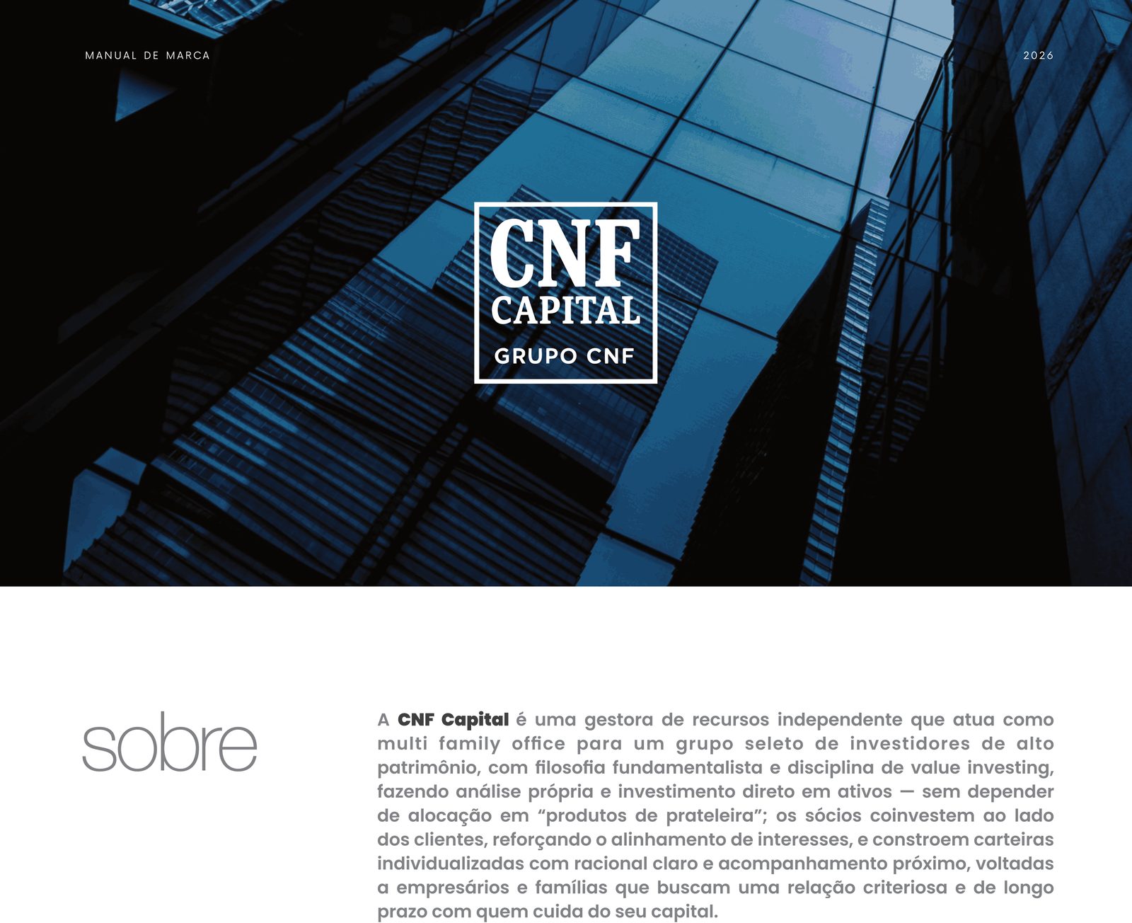 CNF Capital, identidade visual: apresentação da marca, parte 1 de 12