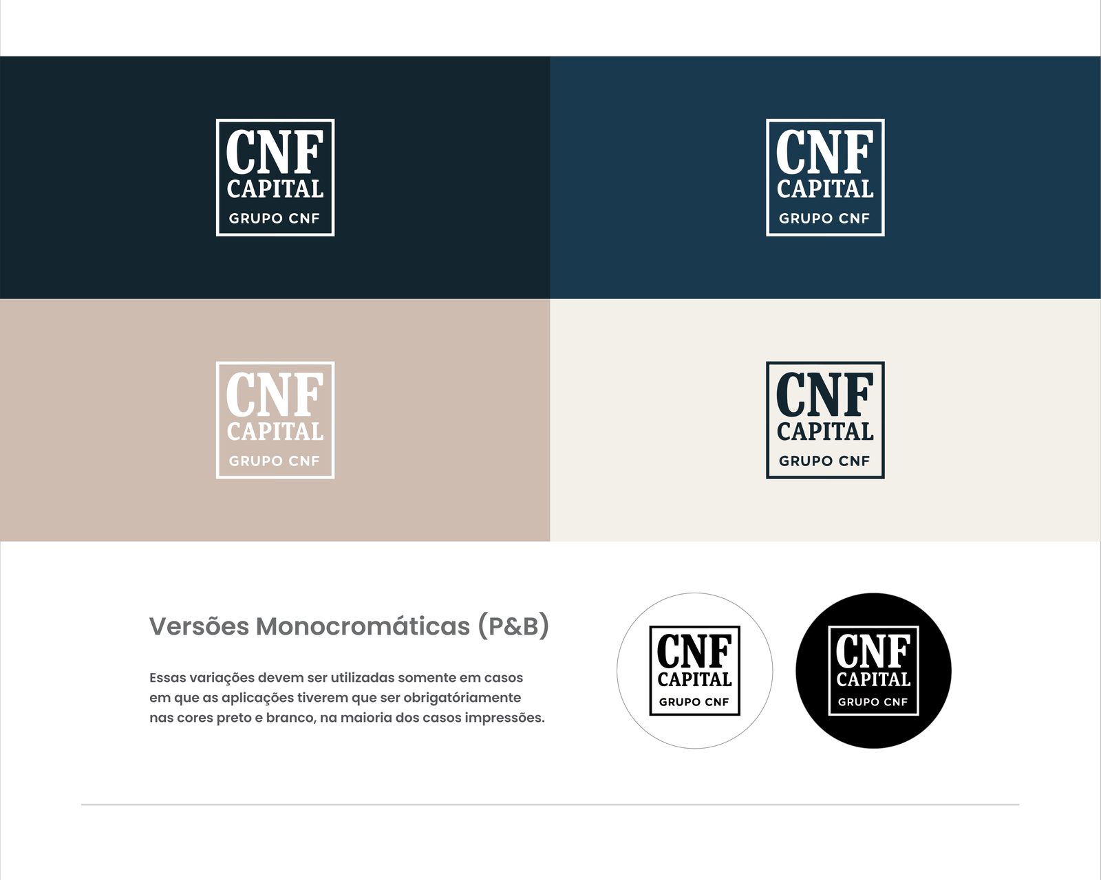 CNF Capital, identidade visual: apresentação da marca, parte 6 de 12