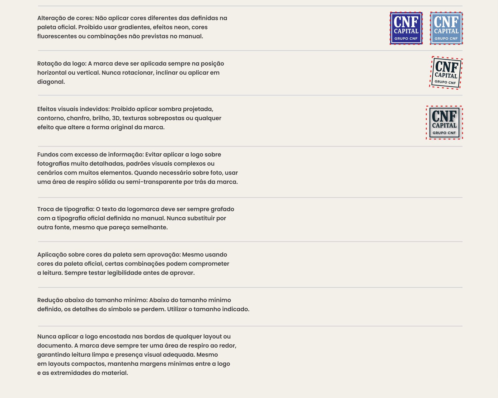 CNF Capital, identidade visual: apresentação da marca, parte 8 de 12