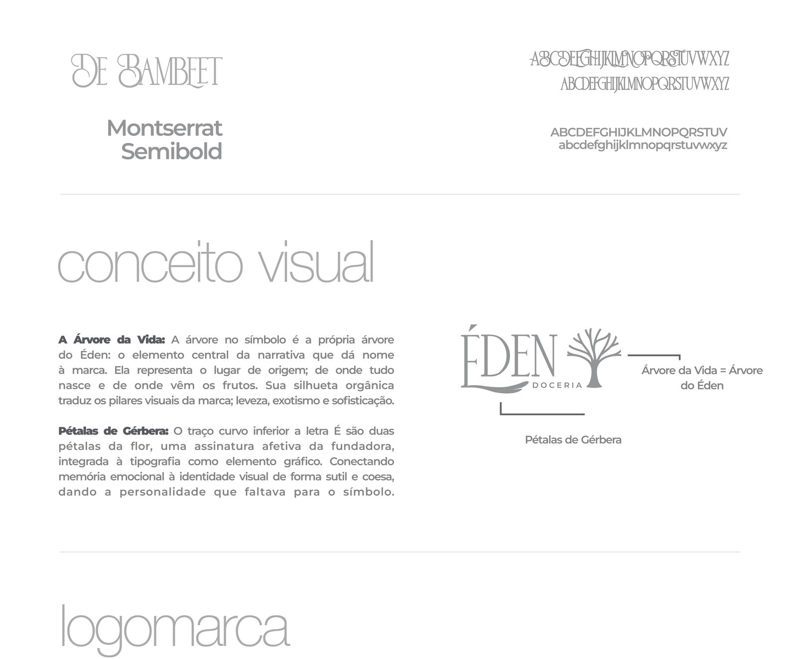ÉDEN TREE, identidade visual: apresentação da marca, parte 3 de 7