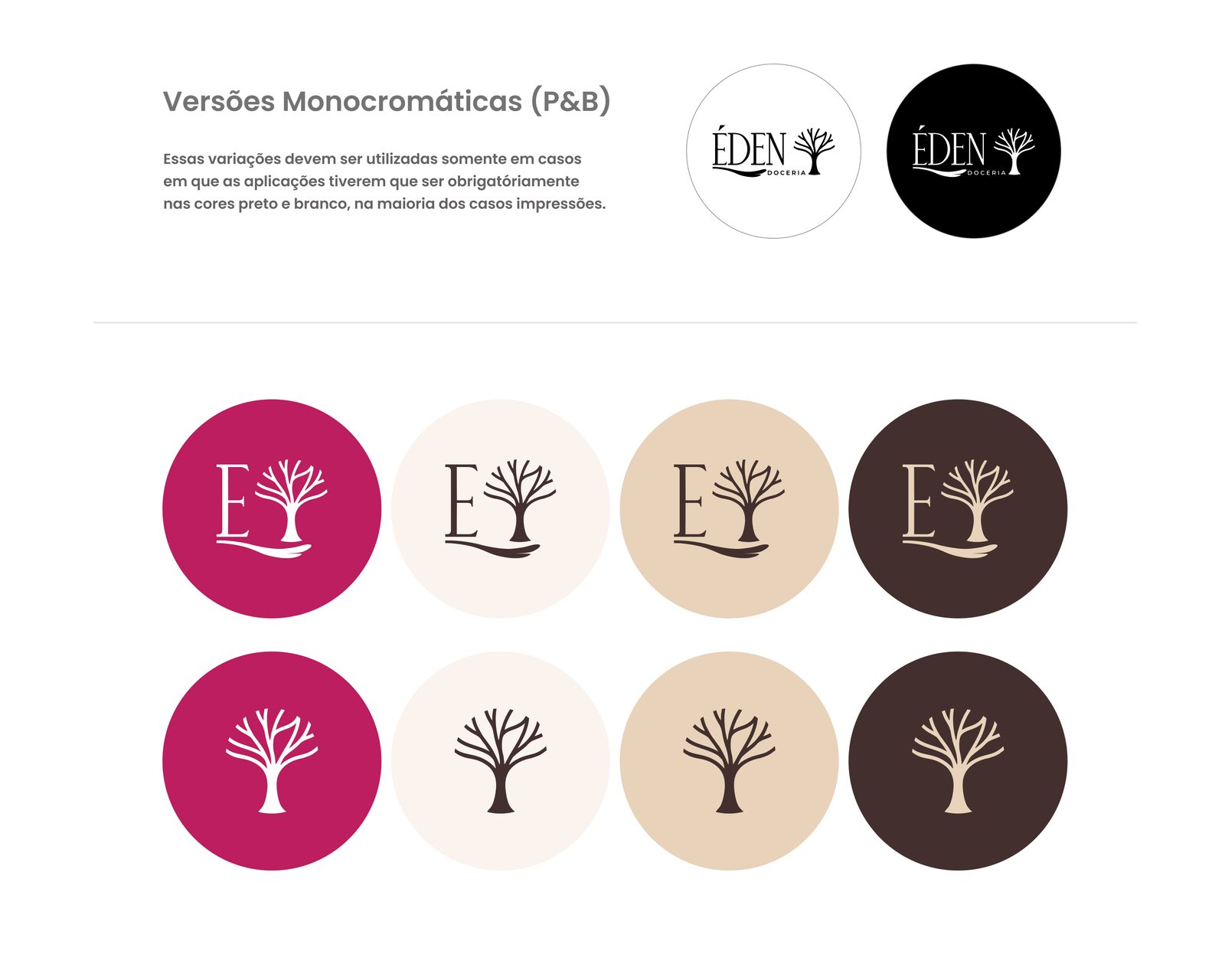 ÉDEN TREE, identidade visual: apresentação da marca, parte 5 de 7
