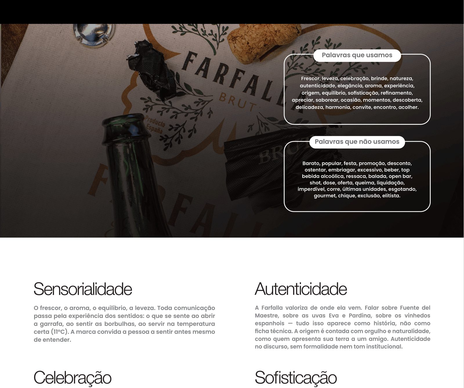 FARFALLA, identidade visual: apresentação da marca, parte 3 de 12