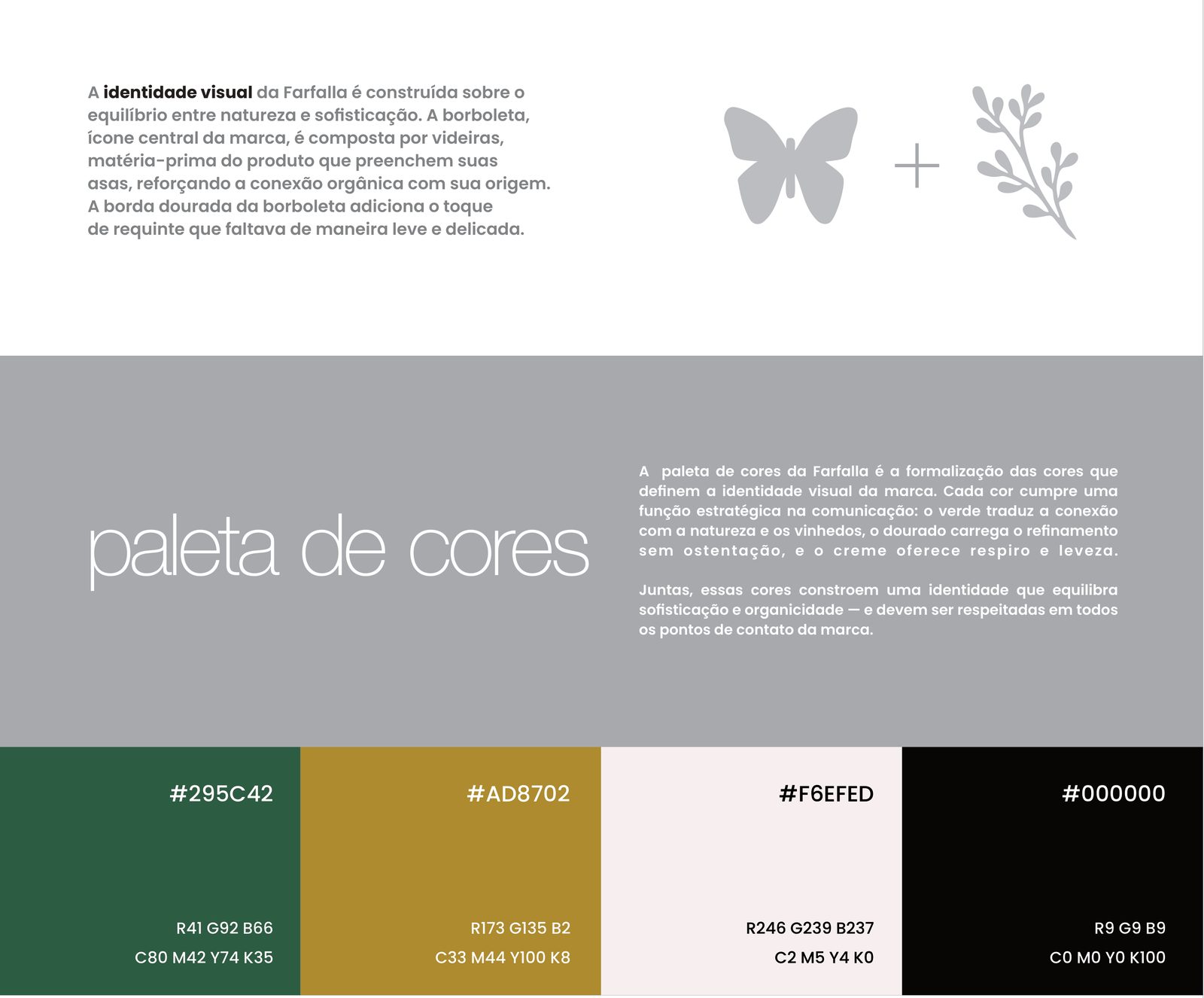 FARFALLA, identidade visual: apresentação da marca, parte 5 de 12