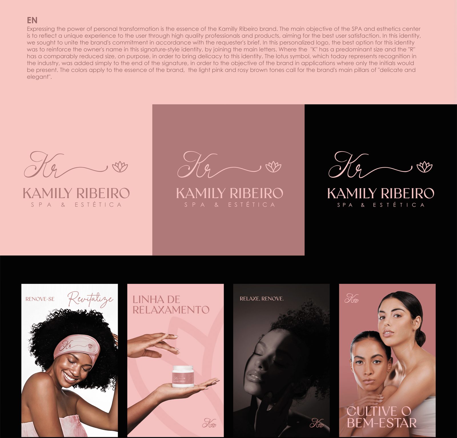 KR Estética, identidade visual: apresentação da marca, parte 2 de 8