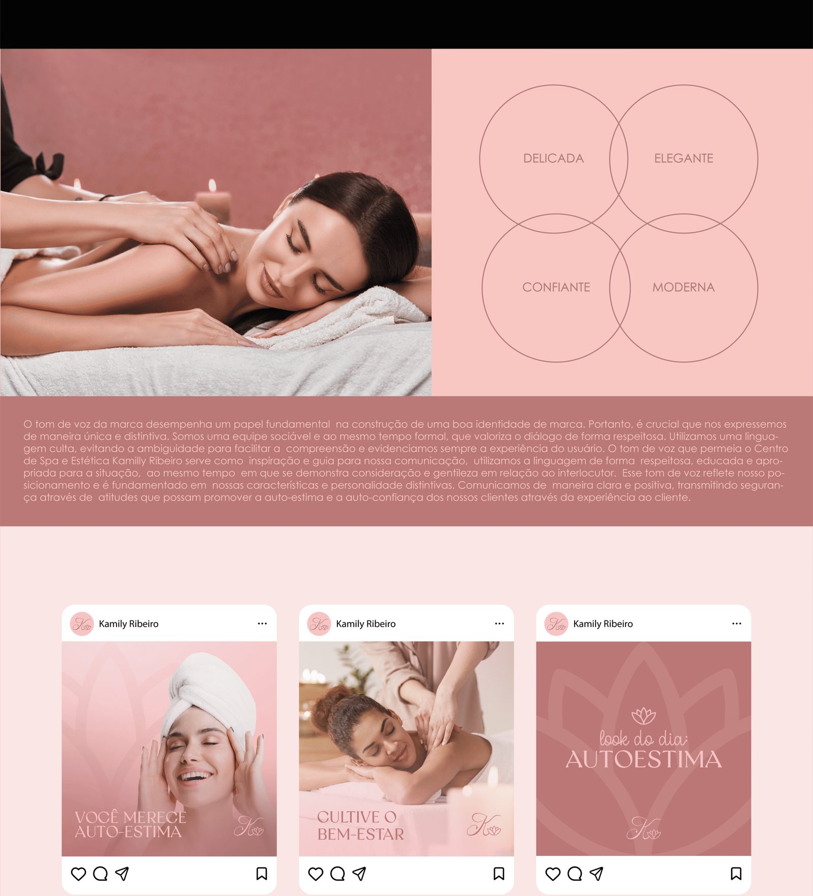 KR Estética, identidade visual: apresentação da marca, parte 3 de 8