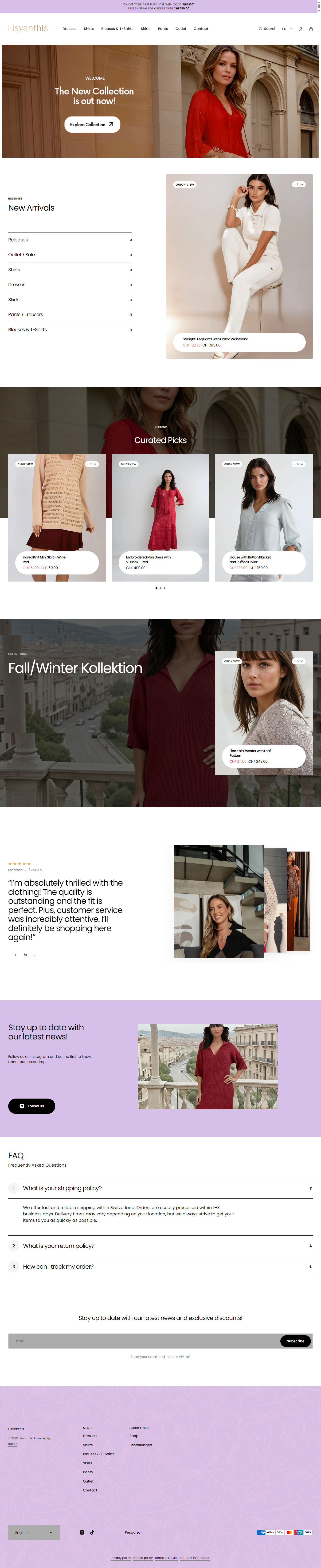 Lisyanthis: e-commerce